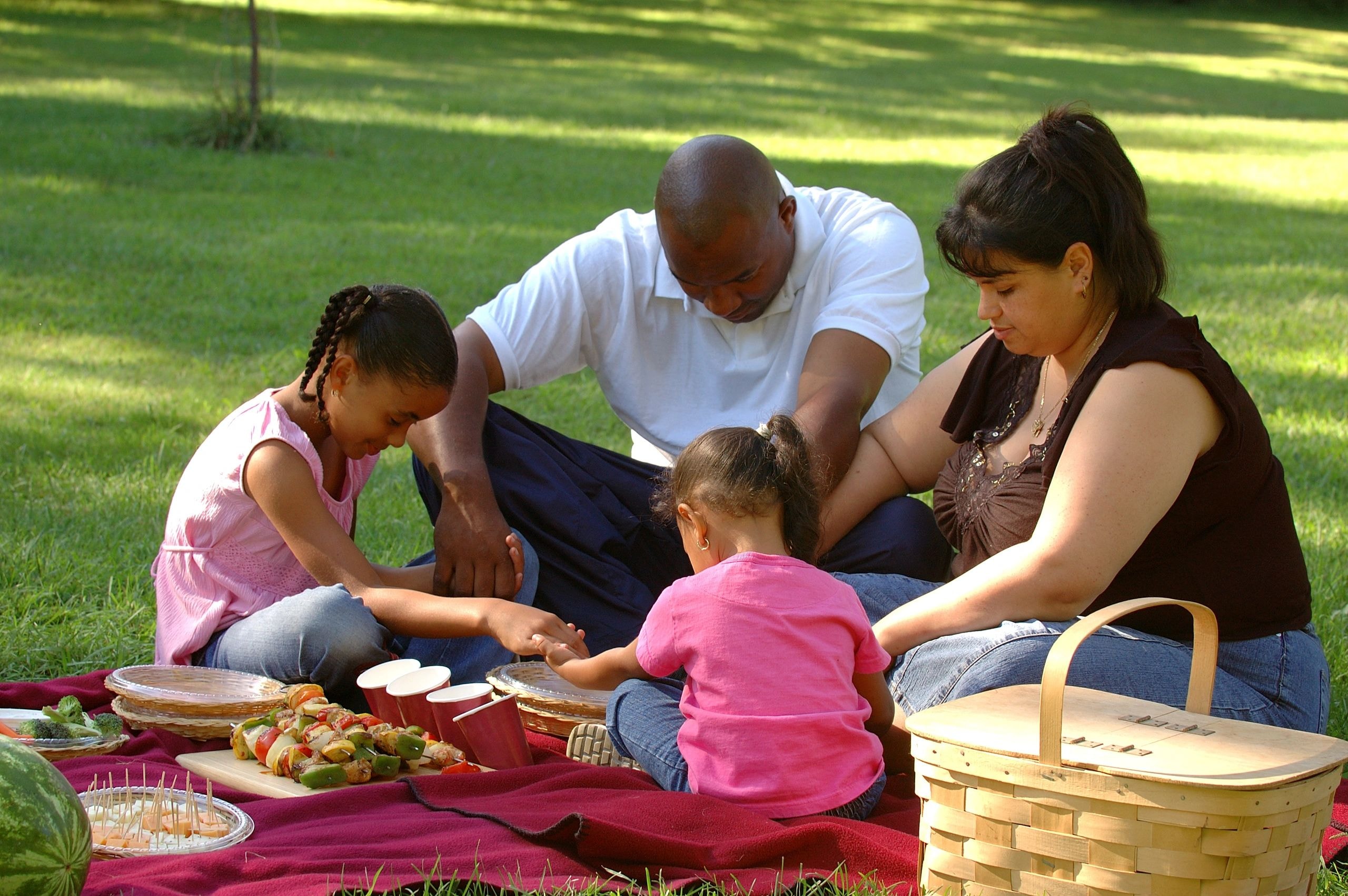 Family picnic together